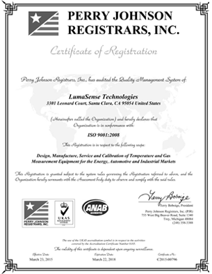 米国・サンタクララサイト,国際規格ISO9001の認証を取得
